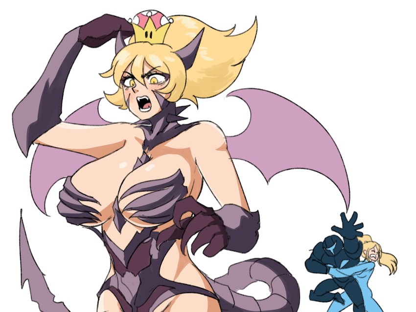 samus aran, ridley, and dark samus (mario and 4 more) drawn by tina_fate