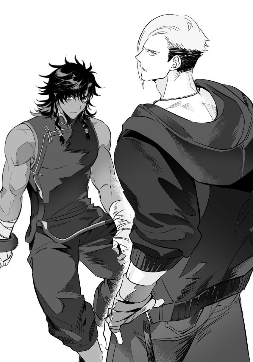 ed and bosch (street fighter and 1 more) drawn by chaaaaahann