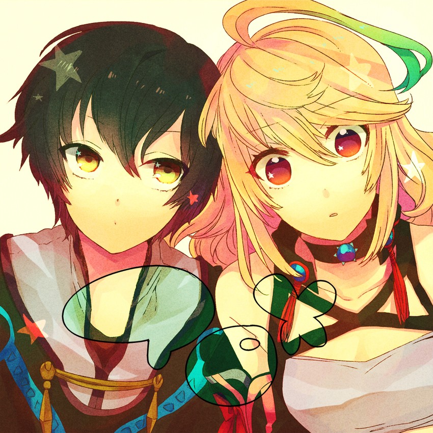 milla maxwell and jude mathis (tales of and 1 more) drawn by kyama