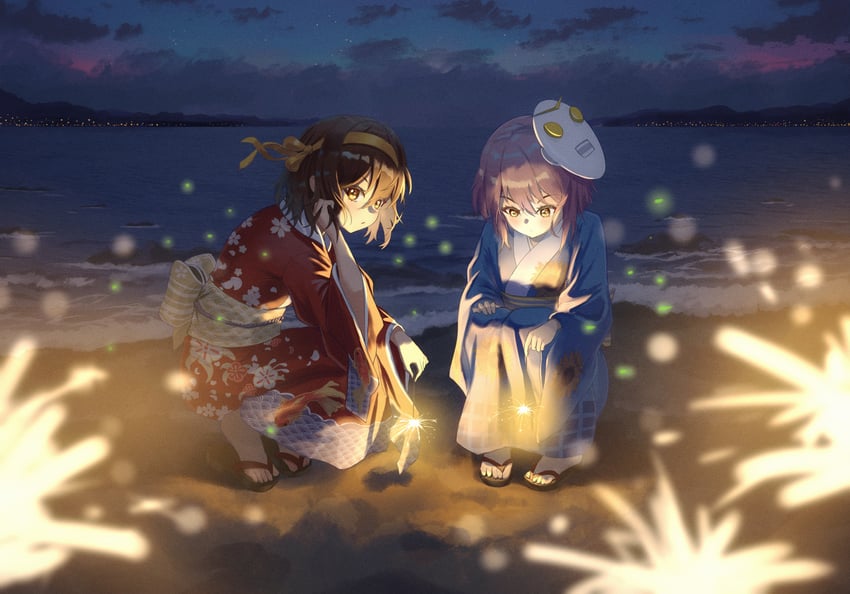 suzumiya haruhi and nagato yuki (suzumiya haruhi no yuuutsu) drawn by ayloss