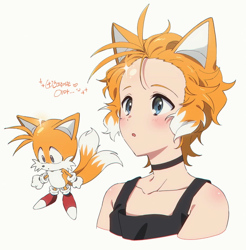 tails and classic tails (sonic and 1 more) drawn by banri_0917