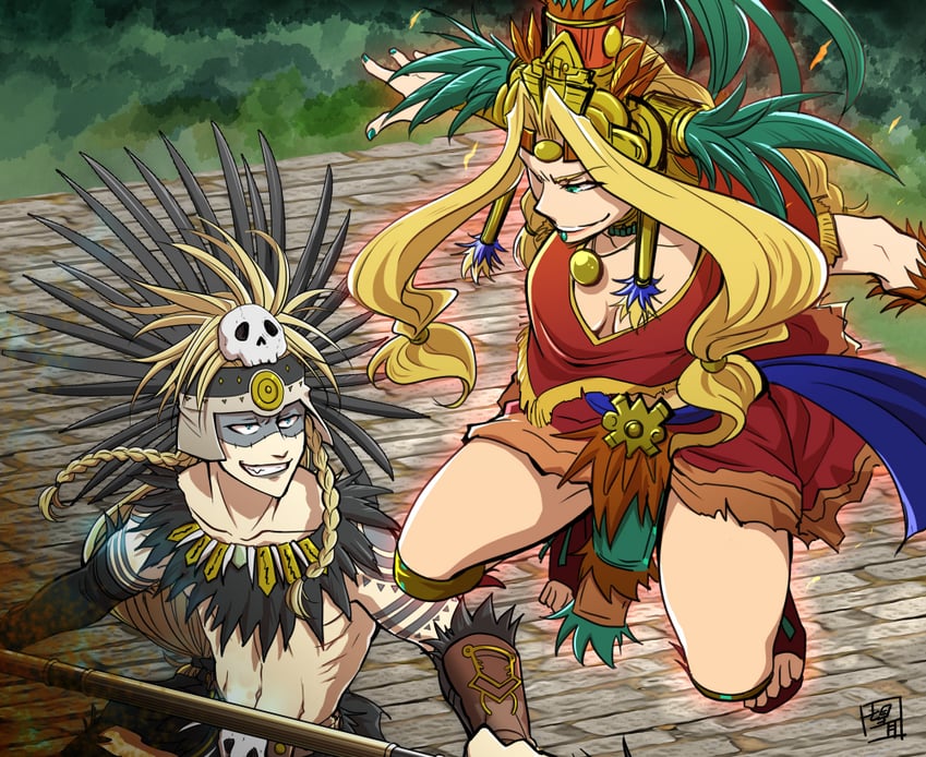 tezcatlipoca and quetzalcoatl (fate and 1 more) drawn by mochizuki_aki