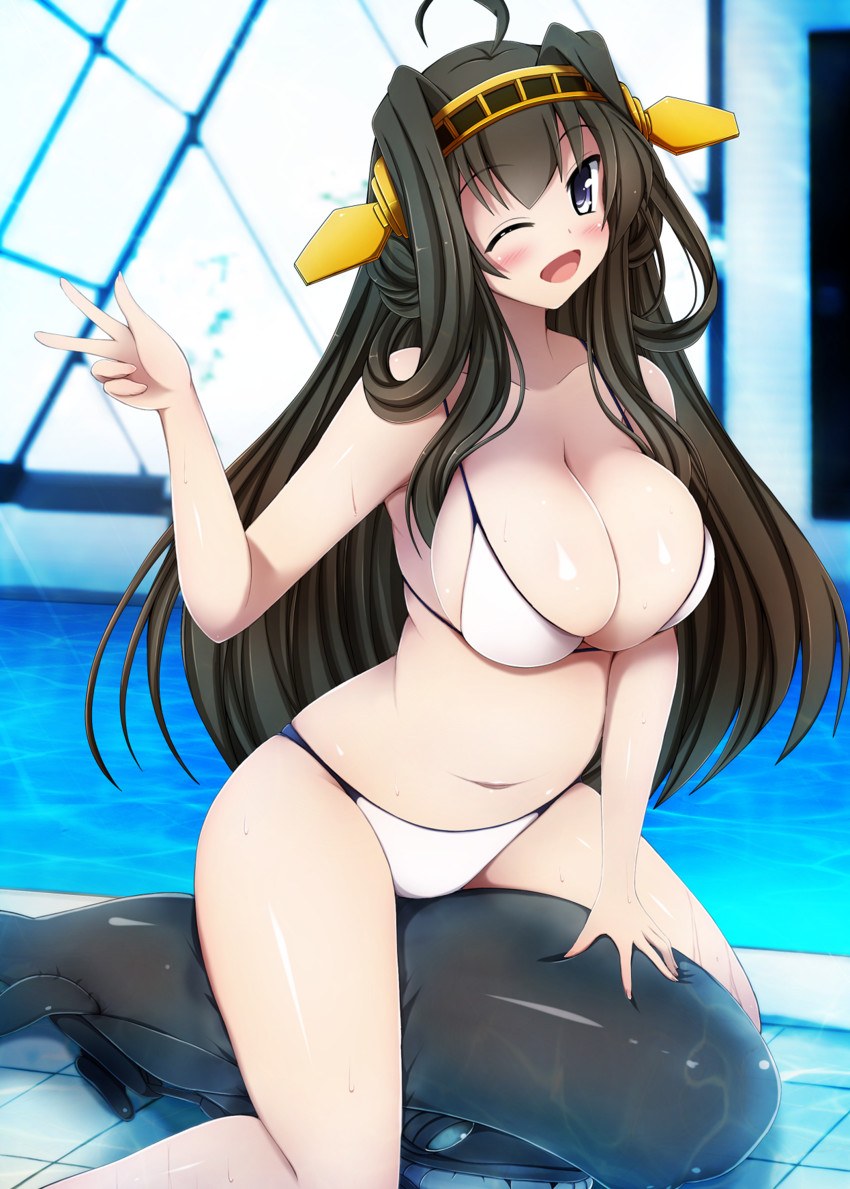 kongou and i-class destroyer (kantai collection) drawn by yuzumiya_mono