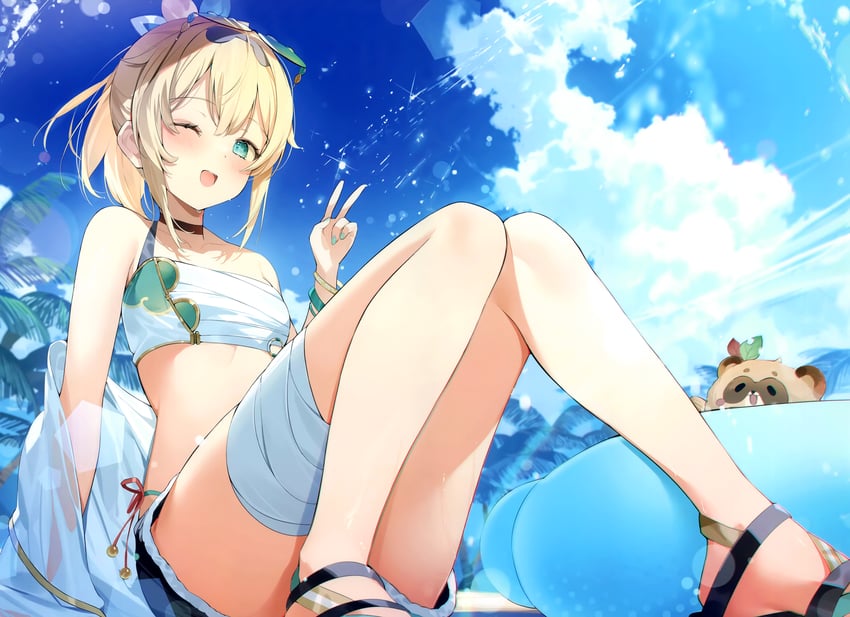 kazama iroha and pokobee (hololive) drawn by hana_mori