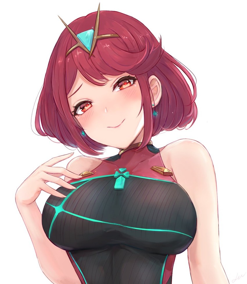 pyra (xenoblade chronicles and 1 more) drawn by leonmandala