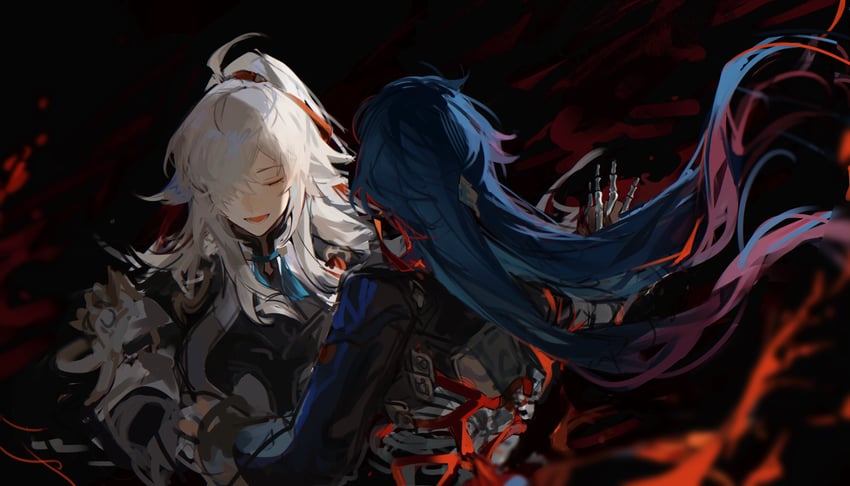 blade and jing yuan (honkai and 1 more) drawn by dichlorvos