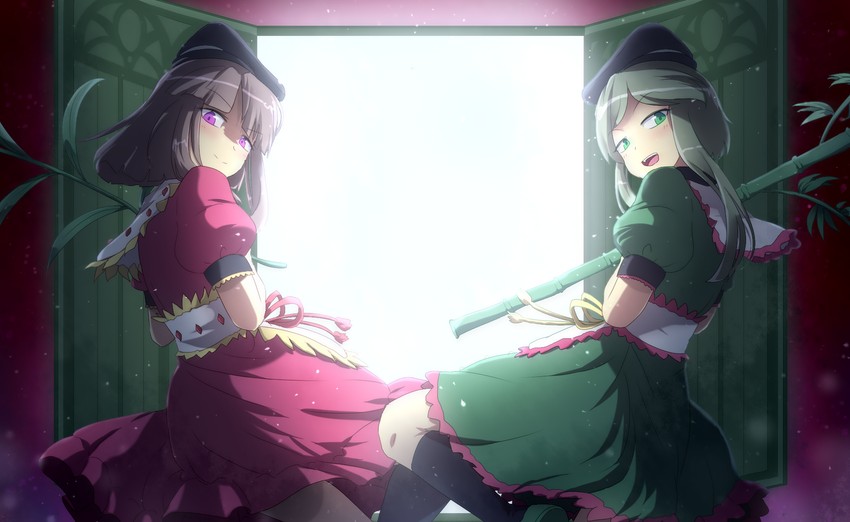 nishida satono and teireida mai (touhou and 1 more) drawn by lenk64