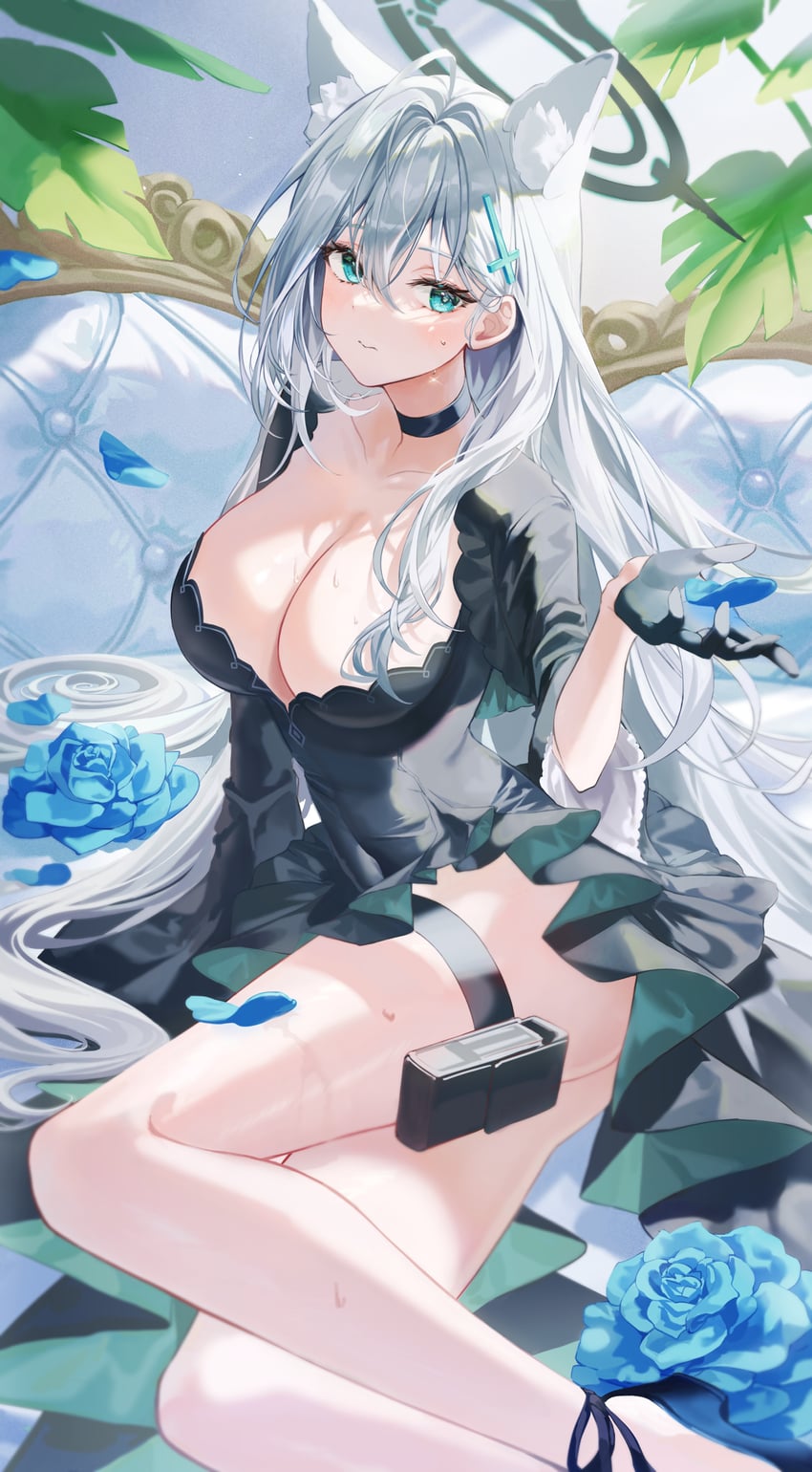 shiroko and shiroko terror (blue archive) drawn by lujang_(fudge)