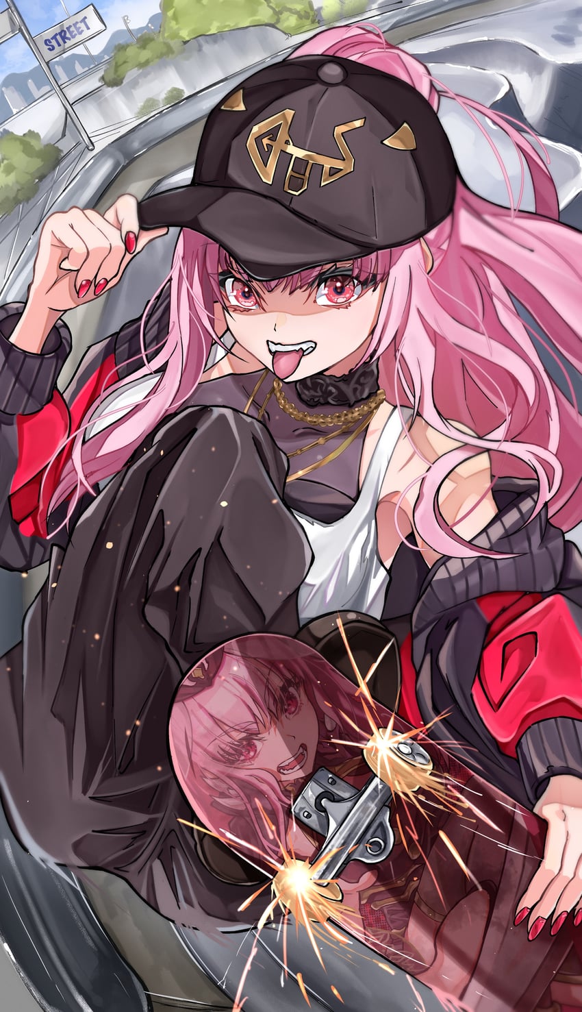 mori calliope (hololive and 1 more) drawn by gummy_candy_93