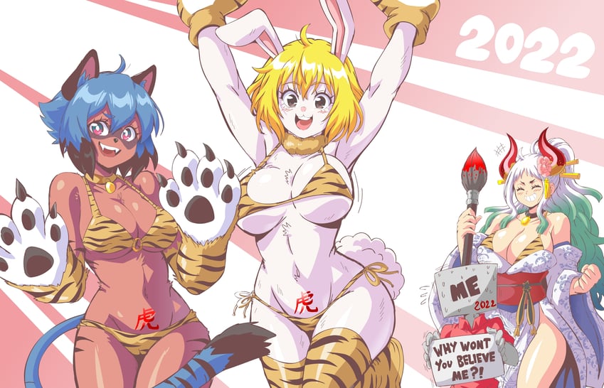 yamato, kagemori michiru, and carrot (one piece and 1 more) drawn by lewdamone