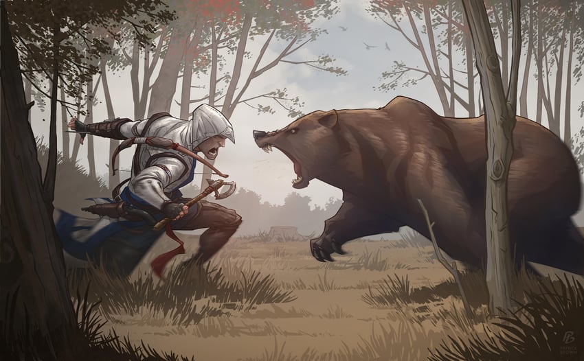 connor kenway (assassin's creed and 1 more) drawn by patrick_brown