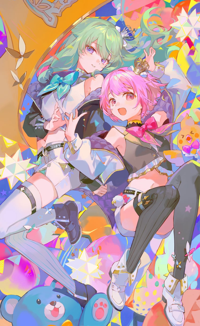 ootori emu and kusanagi nene (project sekai) drawn by hlymoriia