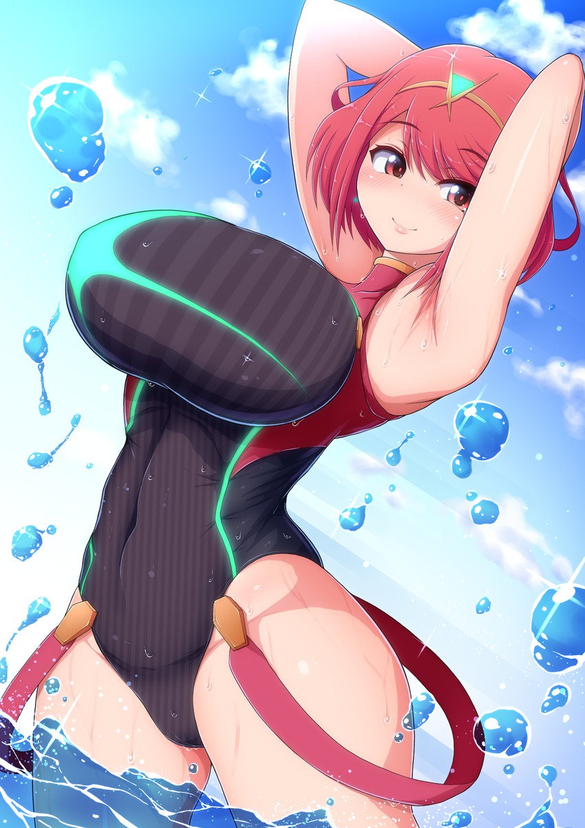 pyra (xenoblade chronicles and 1 more) drawn by ponponmaru