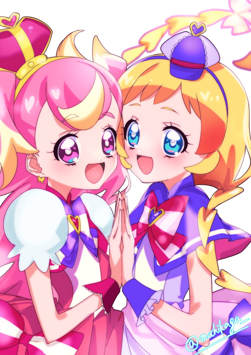 inukai komugi, inukai iroha, cure wonderful, and cure friendy (precure and 1 more) drawn by mochitsuki_kagami
