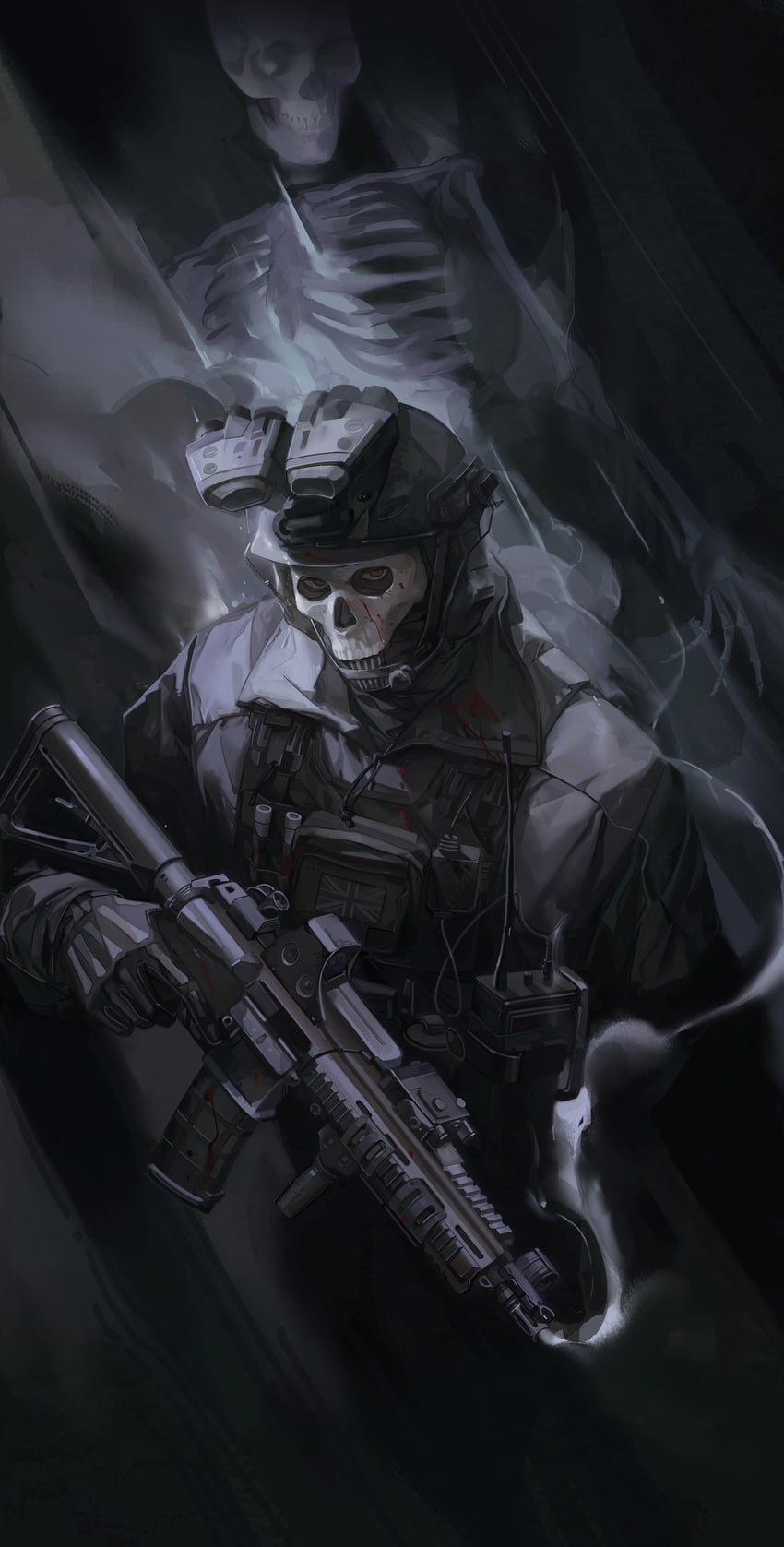 ghost (call of duty and 1 more) drawn by sin_node