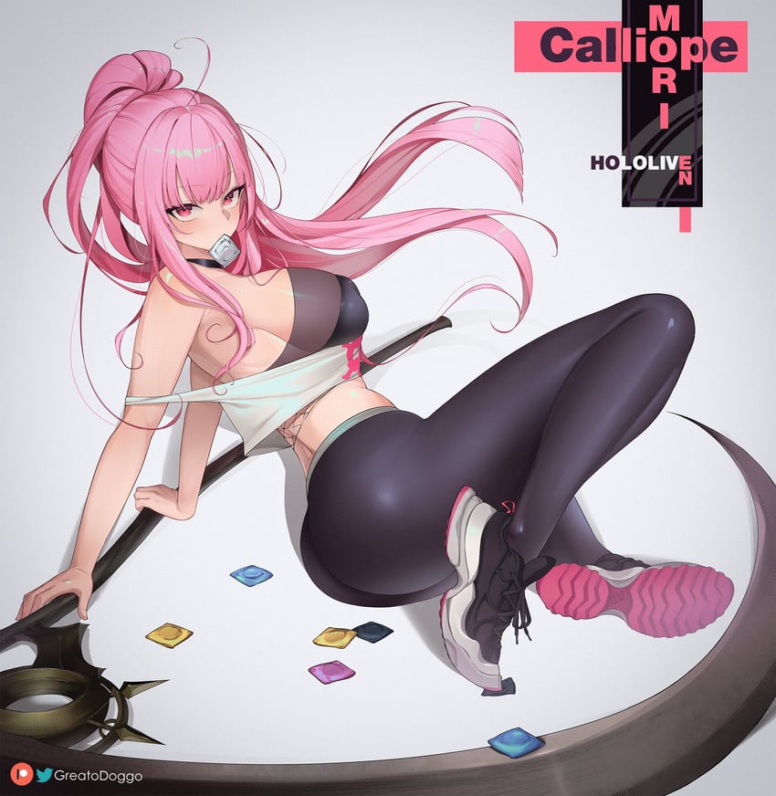 mori calliope (hololive and 1 more) drawn by greatodoggo