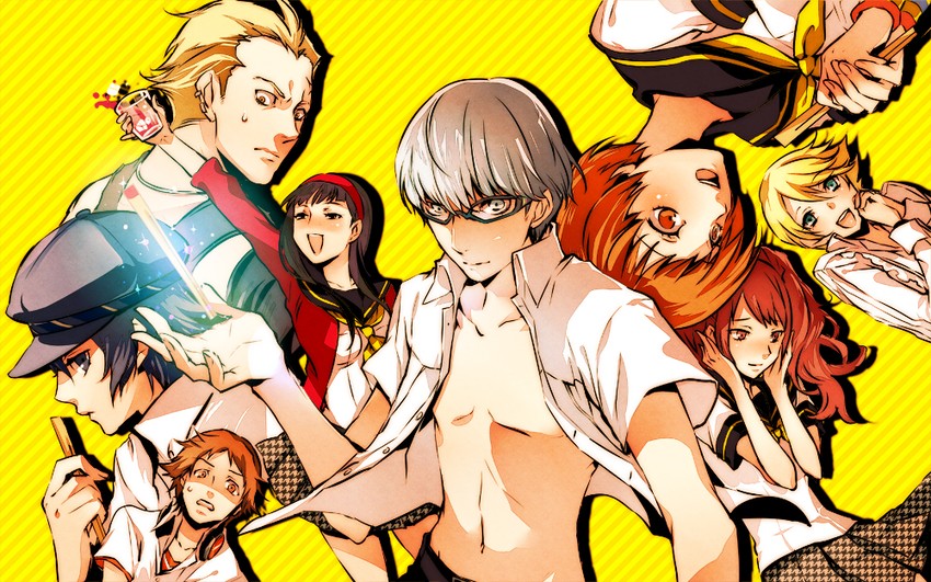 narukami yu, shirogane naoto, and tatsumi kanji (persona and 1 more) drawn by chiyo_(rotsurechiriha)