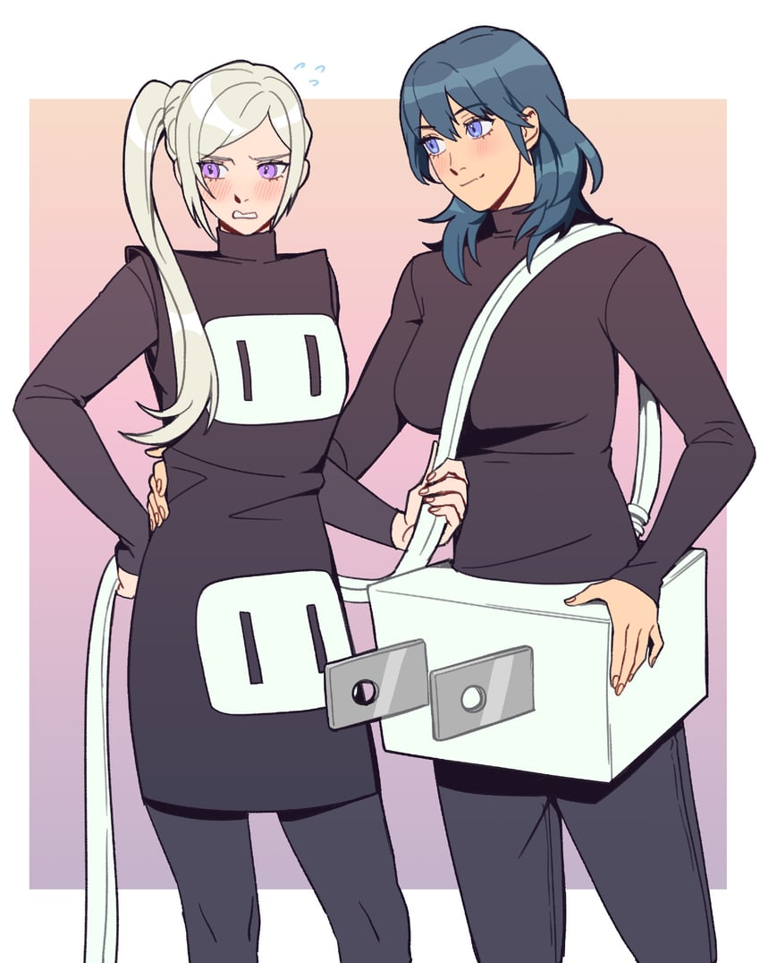 female byleth and edelgard von hresvelg (fire emblem and 1 more) drawn by radiostarkiller
