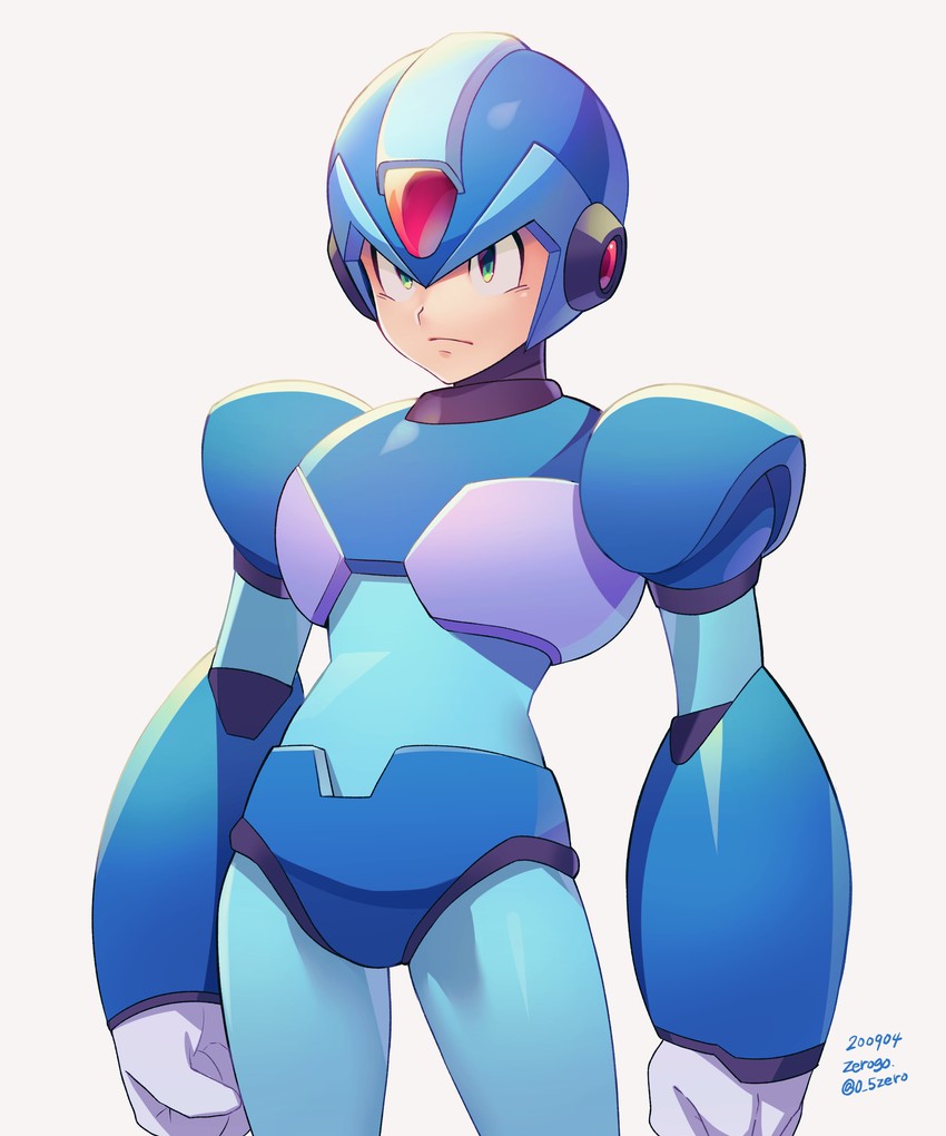 x (mega man and 1 more) drawn by zero-go