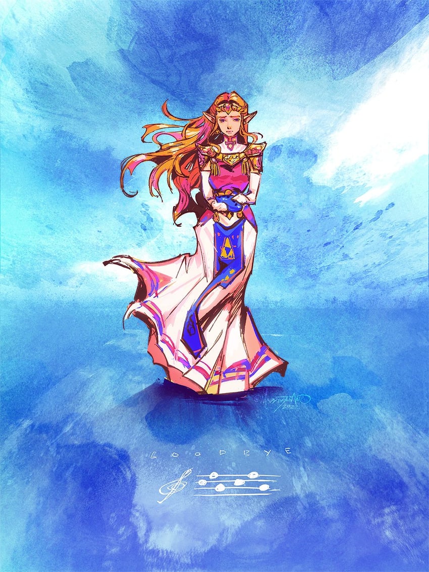 princess zelda (the legend of zelda and 1 more) drawn by maddestmao