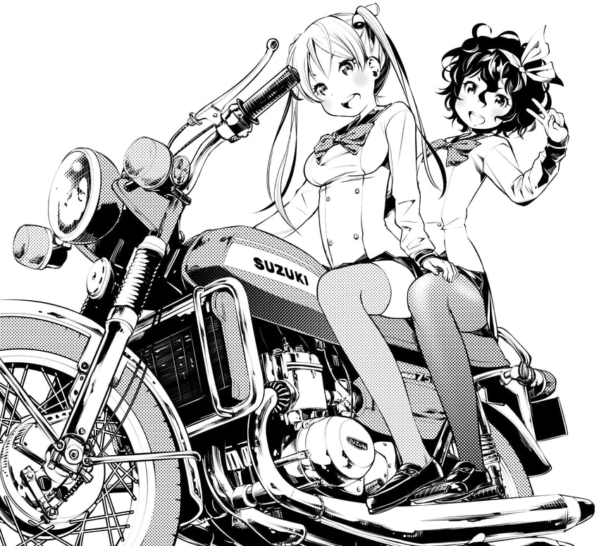 suzunoki rin and amano onsa (bakuon!!) drawn by fukushima_masayasu
