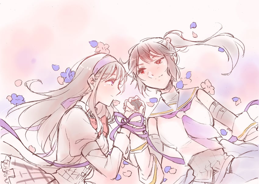 nagasawa yuki and kishimoto maria mirai (assault lily) drawn by santouka