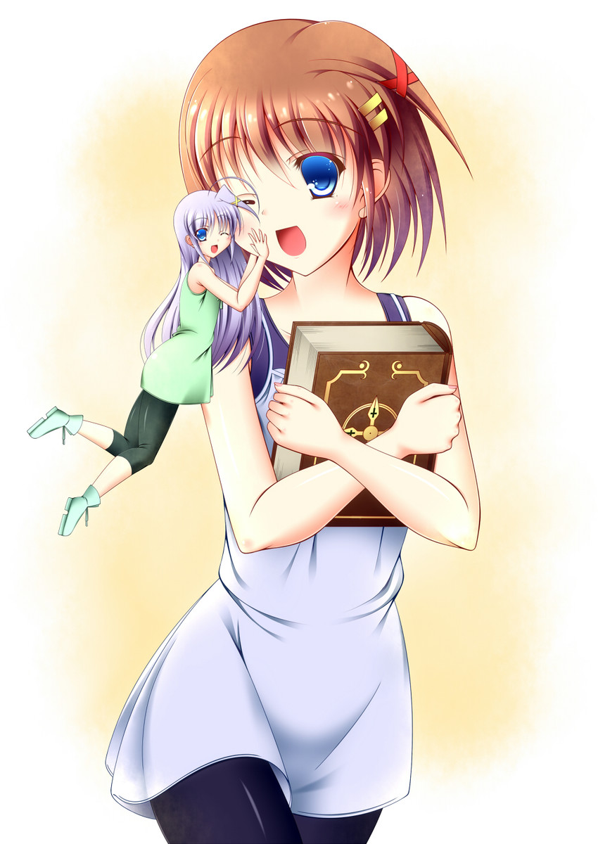 yagami hayate, reinforce zwei, and tome of the night sky (lyrical nanoha and 3 more) drawn by ak@tsuki