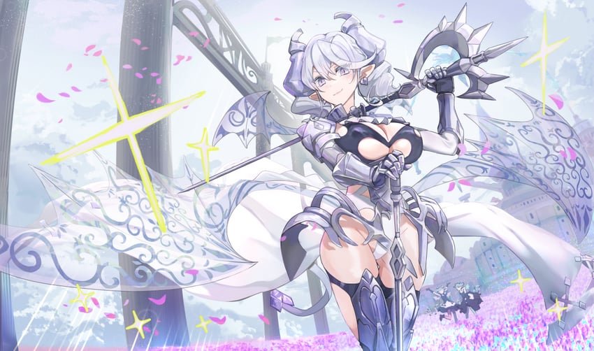 lovely labrynth of the silver castle, arianna the labrynth servant, arianne the labrynth servant, and lady labrynth of the silver castle (yu-gi-oh!) drawn by hsin