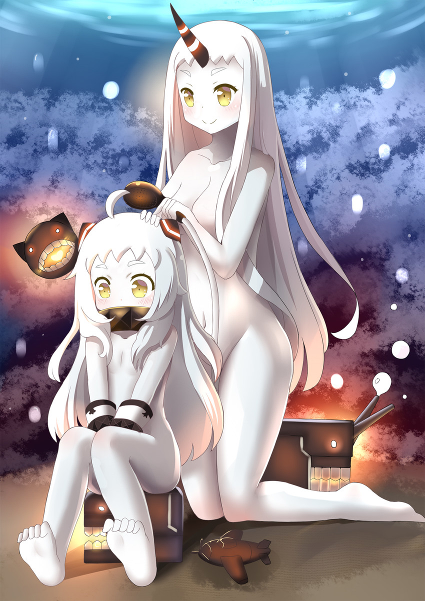northern ocean princess, seaport princess, and floating fortress (kantai collection) drawn by reon-shi