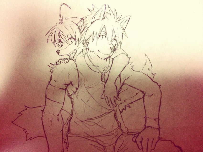 kouya aotsuki and shun kodori (morenatsu) drawn by indeigo15