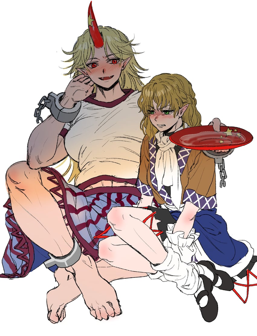 mizuhashi parsee and hoshiguma yuugi (touhou) drawn by kuya_(hey36253625)