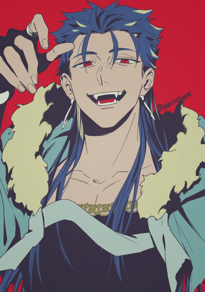 cu chulainn (fate and 1 more) drawn by kajijii