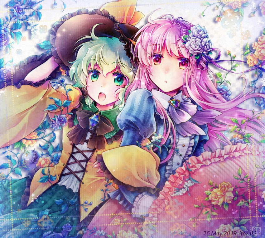 komeiji koishi and hata no kokoro (touhou) drawn by itozaki_(itzk0110)