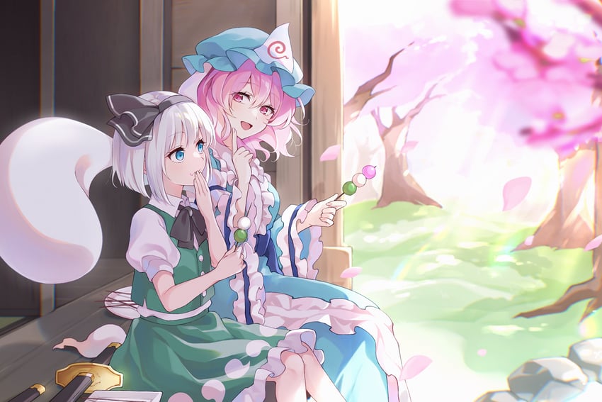 konpaku youmu and saigyouji yuyuko (touhou) drawn by torimarururu
