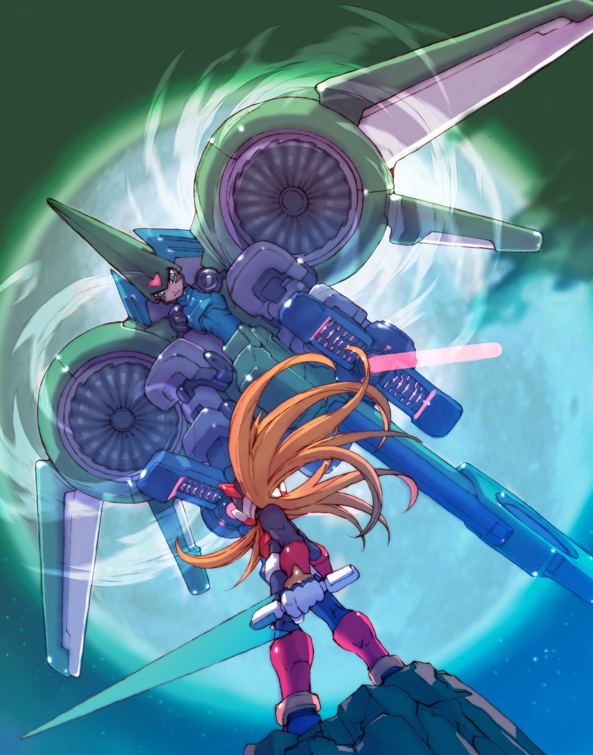 zero, zero(z), and sage harpuia (mega man and 2 more) drawn by nakayama_tooru