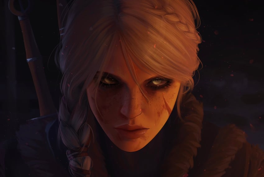 ciri (the witcher and 1 more) drawn by wind_fy