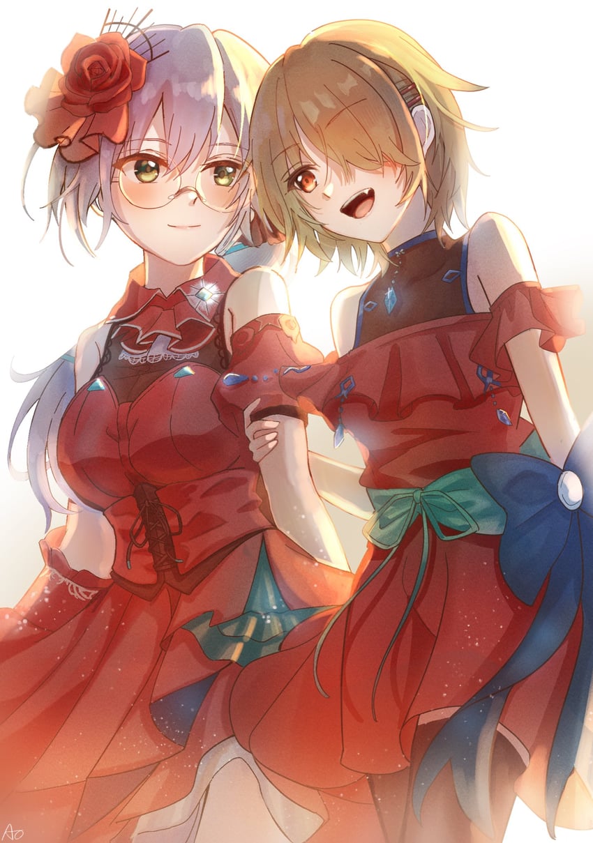 kayamori ruka and izumi yuki (heaven burns red) drawn by aoi11_luyu