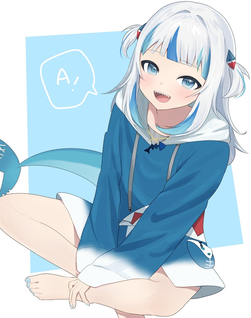 gawr gura (hololive and 1 more) drawn by nomosaka
