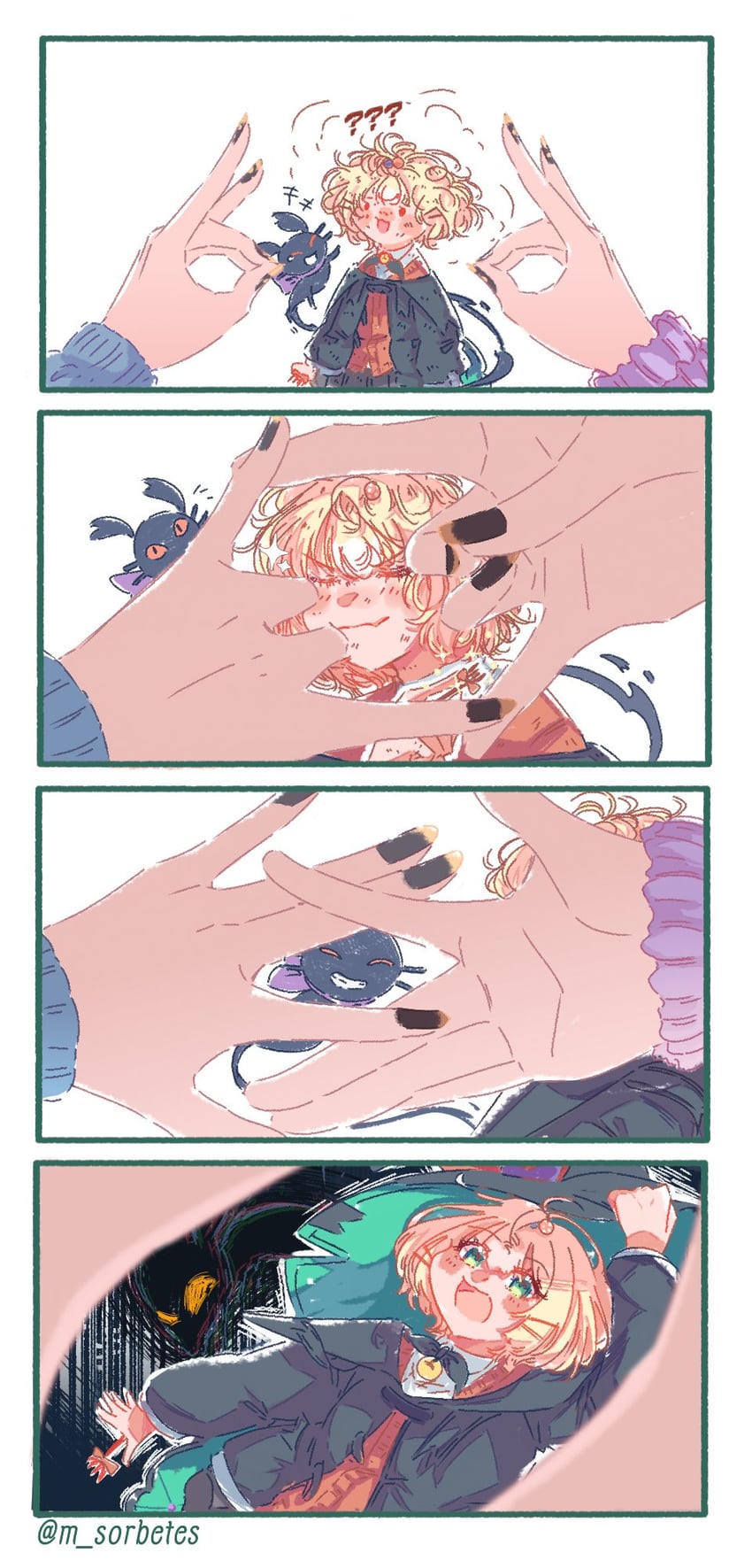 millie parfait, meloco kyoran, and lucie (nijisanji and 1 more) drawn by mahiwagang_sorbetes