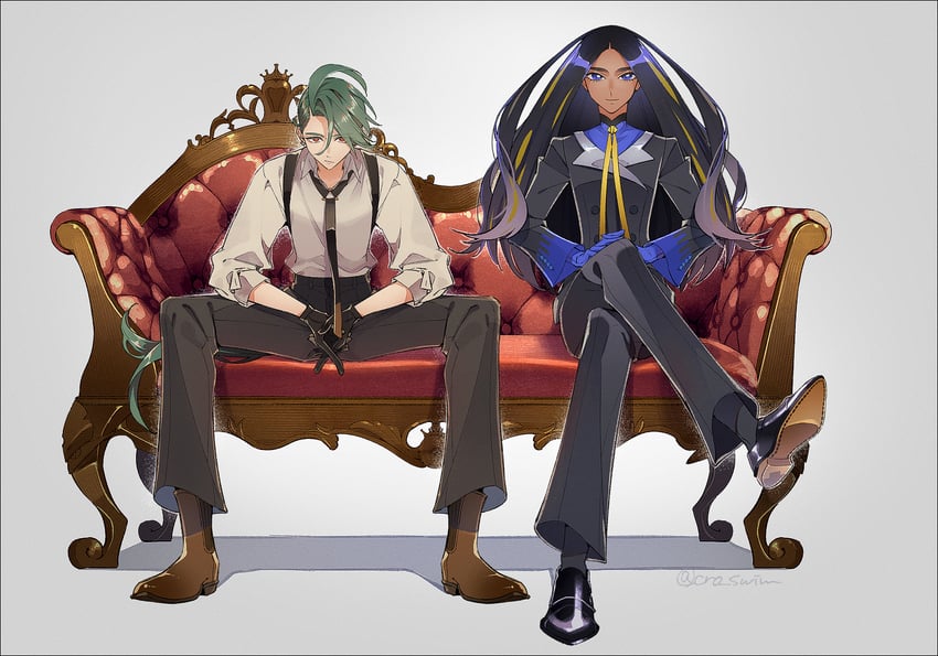 rika and geeta (pokemon and 1 more) drawn by shougo-akira