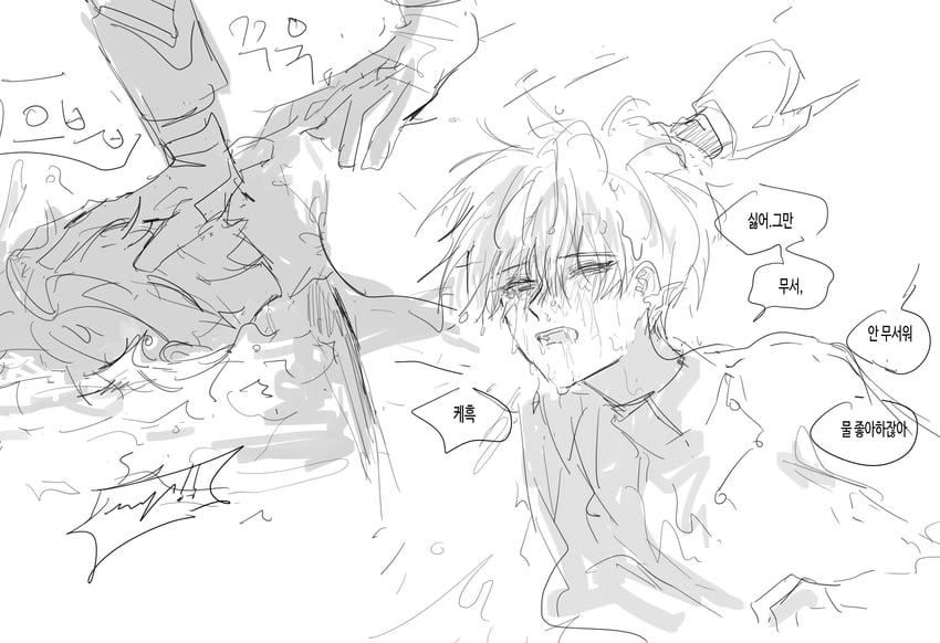 dan heng and blade (honkai and 1 more) drawn by 6_factorial