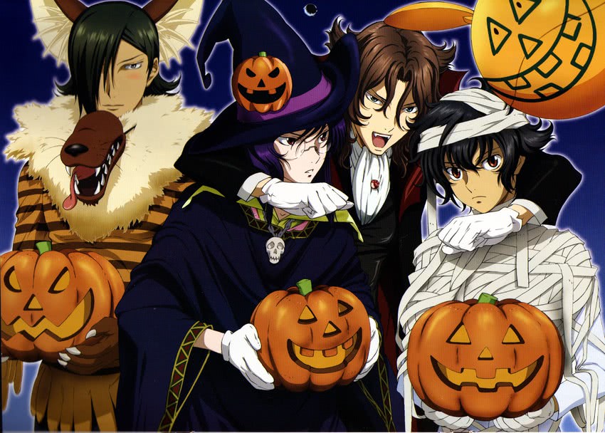 haro, tieria erde, setsuna f. seiei, lockon stratos, and allelujah haptism (gundam and 1 more) drawn by chiba_michinori