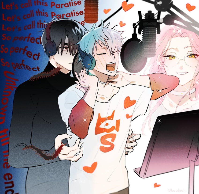 mizi, ivan, and till (alien stage) drawn by koalnaln