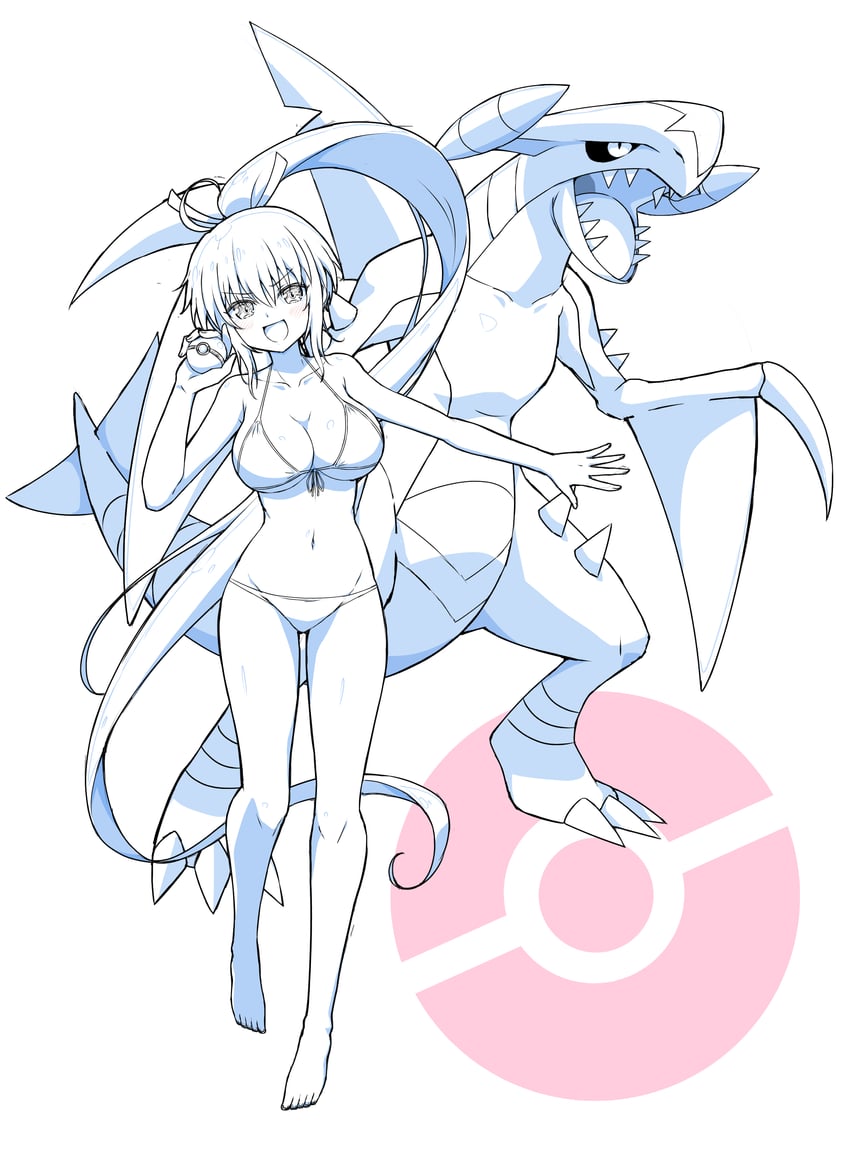 garchomp and homura (pokemon and 2 more) drawn by eggman_(ni_tamagoex)