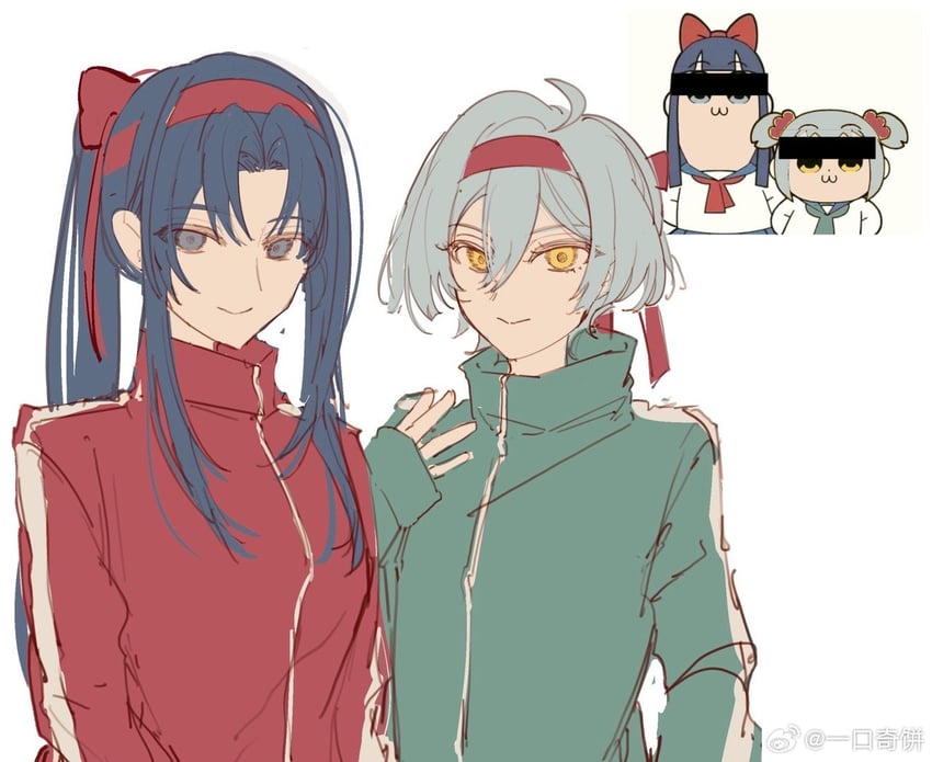 popuko, pipimi, izumi iori, and isumi haruka (poptepipic and 1 more) drawn by accookie