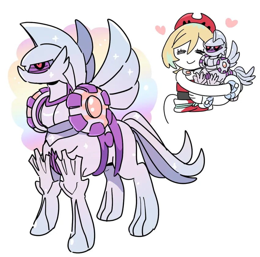 irida and palkia (pokemon and 1 more) drawn by dede_(qwea_00000)