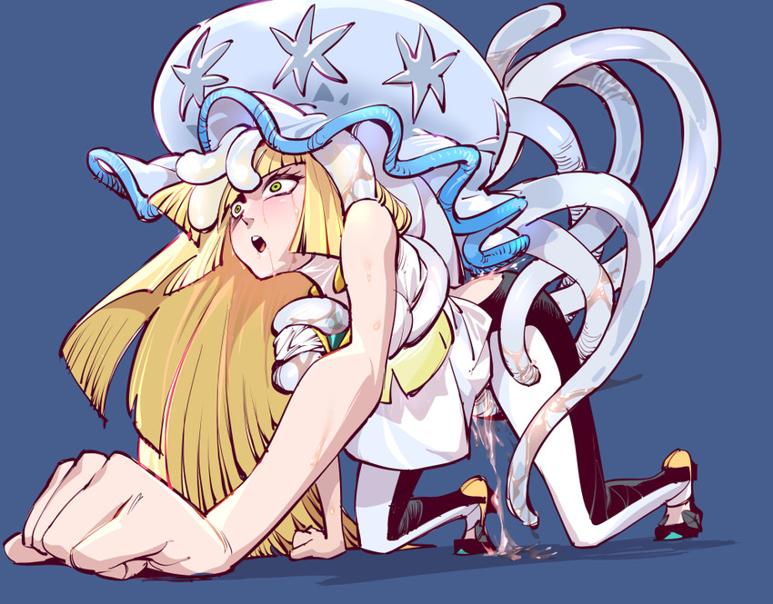 lusamine and nihilego (pokemon and 1 more) drawn by breakrabbit