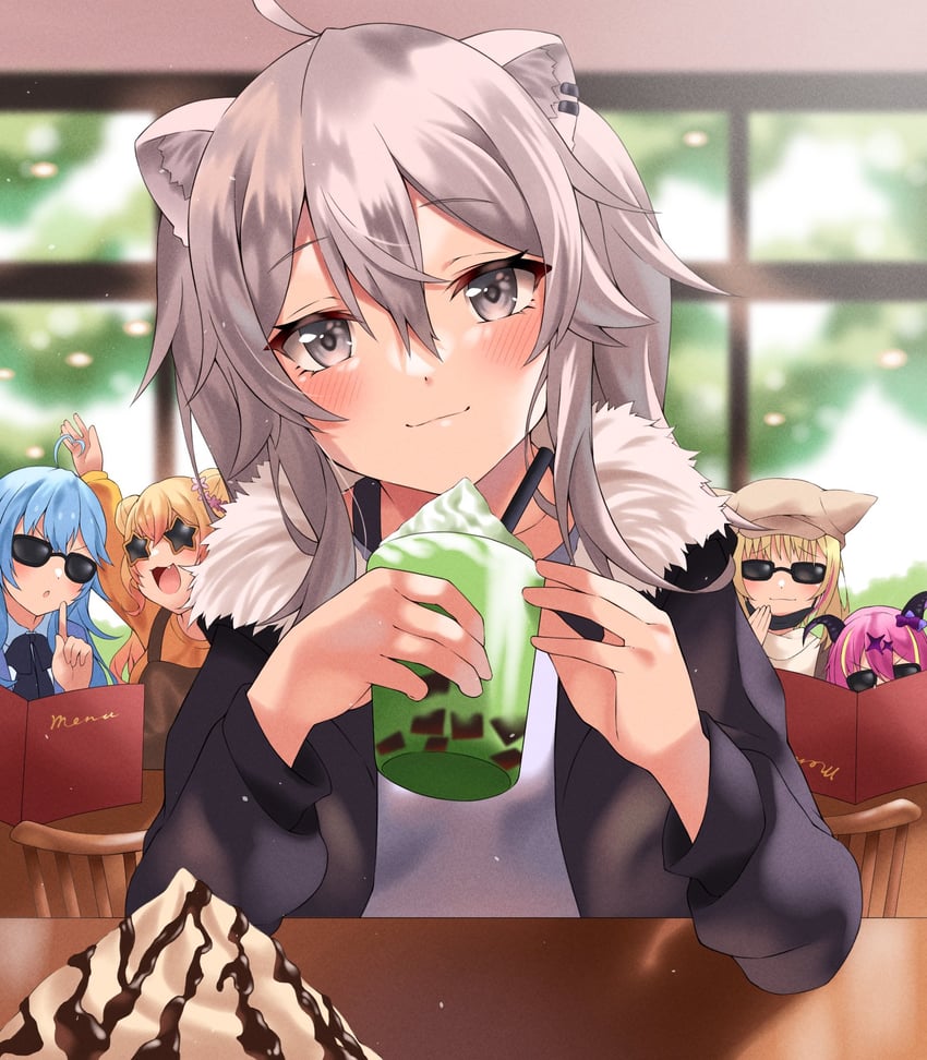 yukihana lamy, shishiro botan, omaru polka, momosuzu nene, and mano aloe (hololive) drawn by setsuna_(l9in1cszw3f6qsq)