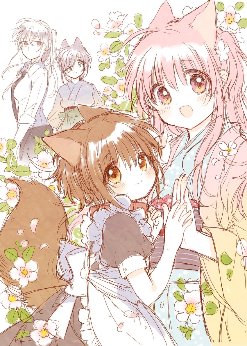 mel and goshujin-sama (goshujin-sama to kemonomimi no shoujo meru and 1 more) drawn by itou_hachi