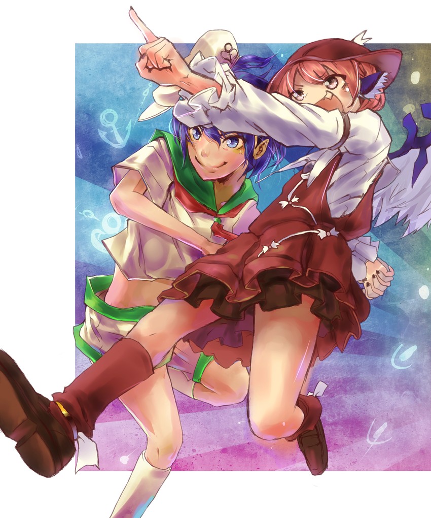 mystia lorelei and murasa minamitsu (touhou) drawn by jakkun